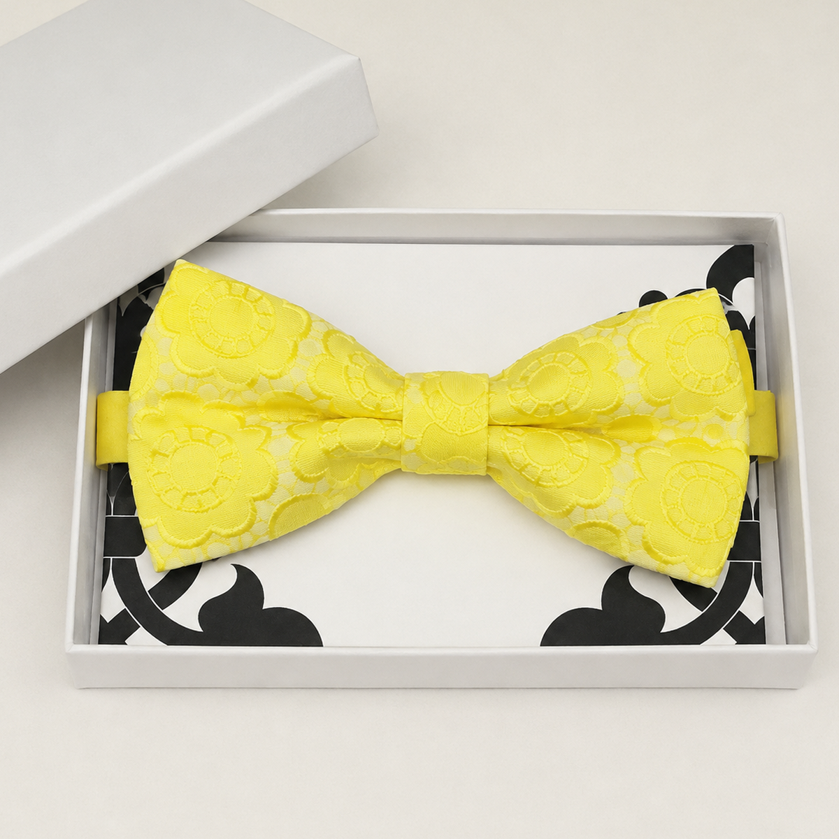 Yellow Bow Tie — Wedding & Everyday Handmade Pre-Tied