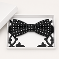 Black and White Bow Tie — Wedding & Everyday Handmade Pre-Tied