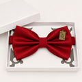Red Bow Tie — Wedding & Everyday Handmade Pre-Tied