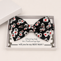 Black and Red Bow Tie — Wedding & Everyday Handmade Pre-Tied