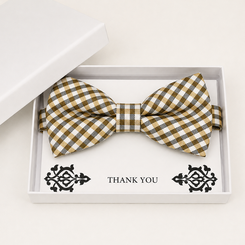 Beige Bow Tie — Wedding & Everyday Handmade Pre-Tied
