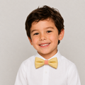 Yellow Peach boys bow tie for kids — handmade, pre-tied and adjustable
