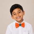 Teal Blue & Orange boys bow tie for kids — handmade, pre-tied and adjustable
