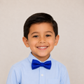 Royal Blue boys bow tie for kids — handmade, pre-tied and adjustable