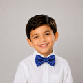 Royal Blue Polka Dots boys bow tie for kids — handmade, pre-tied and adjustable