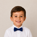 Navy boys bow tie for kids — handmade, pre-tied and adjustable