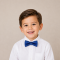 Paisley Royal Blue boys bow tie for kids — handmade, pre-tied and adjustable