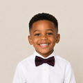 Magenta boys bow tie for kids — handmade, pre-tied and adjustable