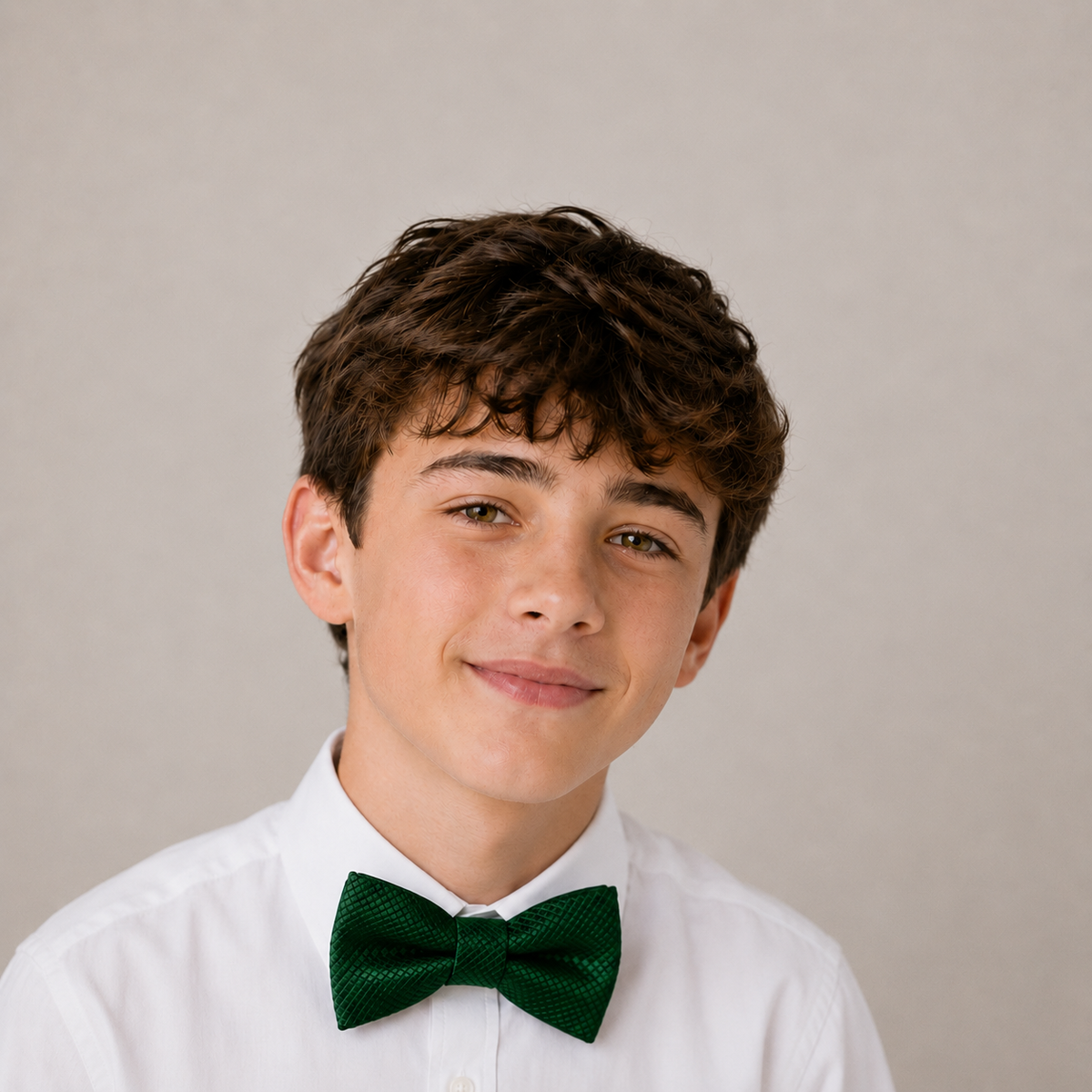 Jolly Green boys bow tie for kids — handmade, pre-tied and adjustable