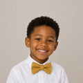 Ivory & Mustard boys bow tie for kids — handmade, pre-tied and adjustable