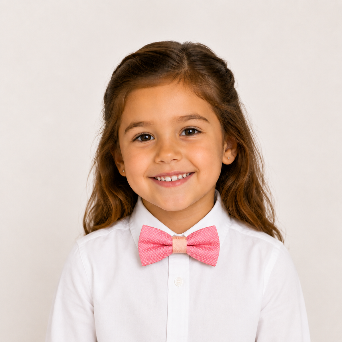 Dusty Rose boys bow tie for kids — handmade, pre-tied and adjustable