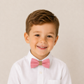 Dusty Rose Burlap boys bow tie for kids — handmade, pre-tied and adjustable