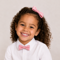 Blush boys bow tie for kids — handmade, pre-tied and adjustable
