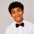 Black Red boys bow tie for kids — handmade, pre-tied and adjustable