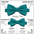 Teal Blue boys bow tie for kids — handmade, pre-tied and adjustable
