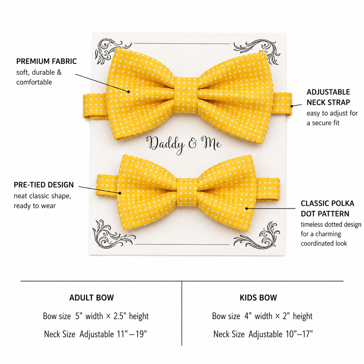 Yellow Bow tie set for daddy and son, Daddy and me gift set, Grandpa and me, Father son matching, Toddler bow tie, daddy and me bow tie gift