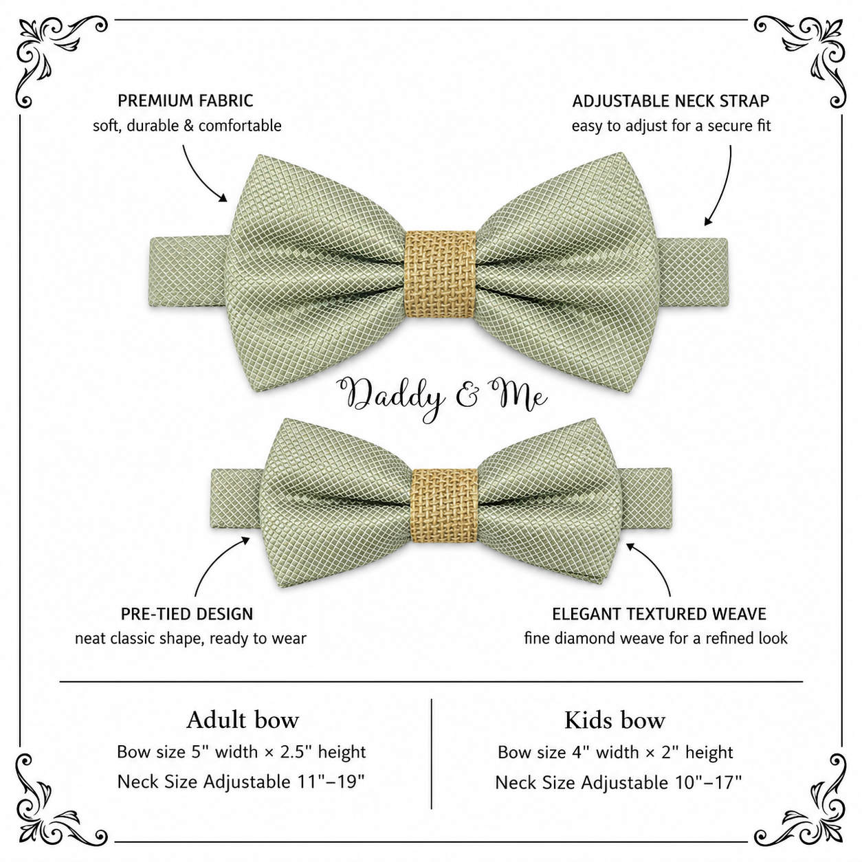Sage green burlap Bow tie set for daddy and son, Daddy me gift set, Grandpa and me, Father son matching, Toddler bow tie, daddy me bow tie