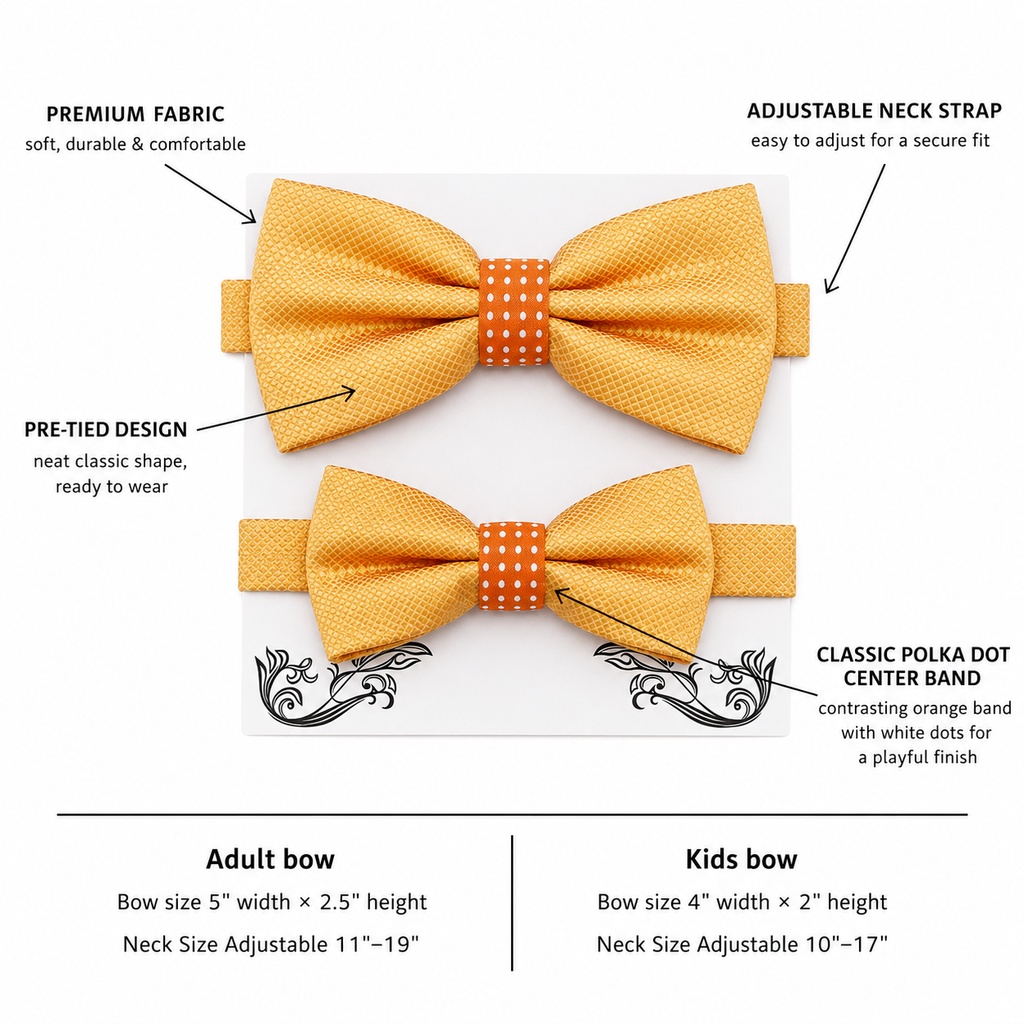 Yellow orange bow tie set for daddy and son, Daddy and me gift set, Grandpa and me, Father son matching, Toddler bow tie, daddy and me bow