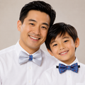 Silver Navy Bow tie set for daddy and son, Daddy me gift set, Grandpa and me, Father son matching, Toddler bow tie, daddy me bow tie gift