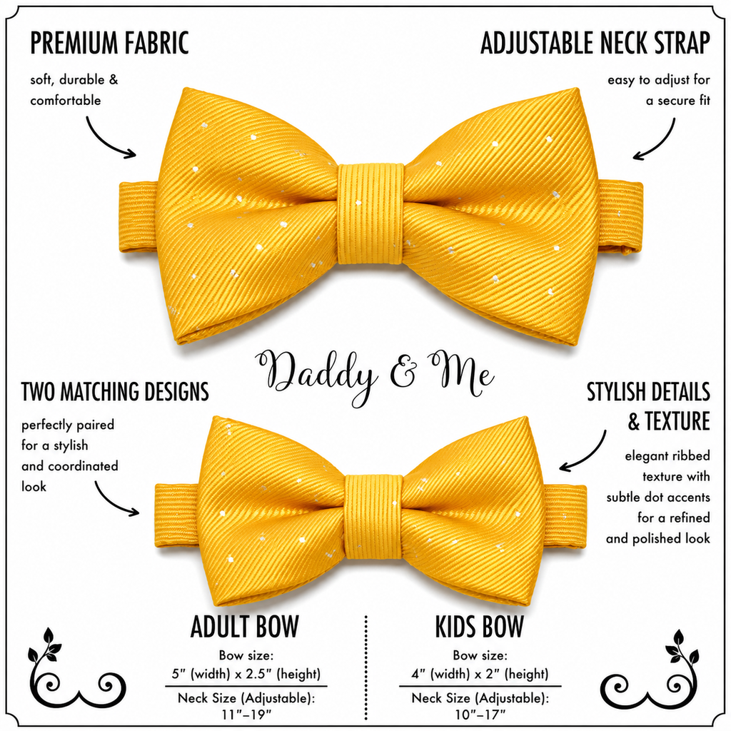 Sunny Yellow Bow tie set for daddy and son, Daddy me gift set, Grandpa and me, Father son matching, Toddler bow tie, daddy me bow tie gift