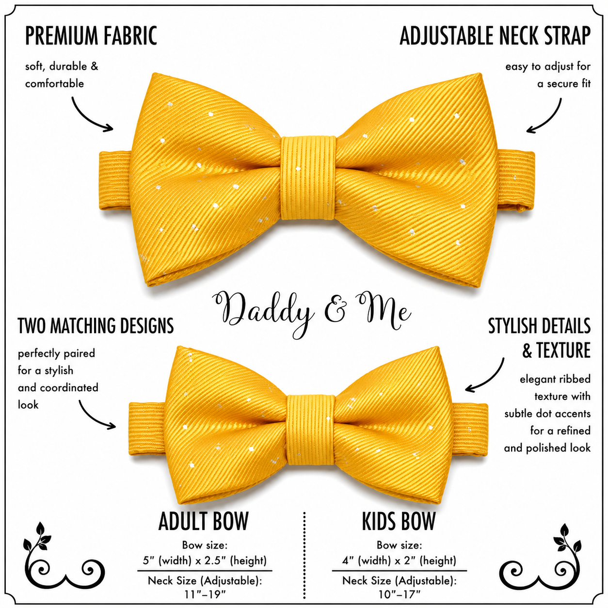 Sunny Yellow Bow tie set for daddy and son, Daddy me gift set, Grandpa and me, Father son matching, Toddler bow tie, daddy me bow tie gift