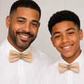 Champagne burlap Bow tie set for daddy and son Daddy me gift set Father son match Handmade Champagne kids bow Adjustable pre tied bow