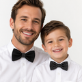 Black and white Bow tie set for daddy and son, Daddy me gift set, Grandpa and me, Father son matching, black white Kids bow, daddy me gift