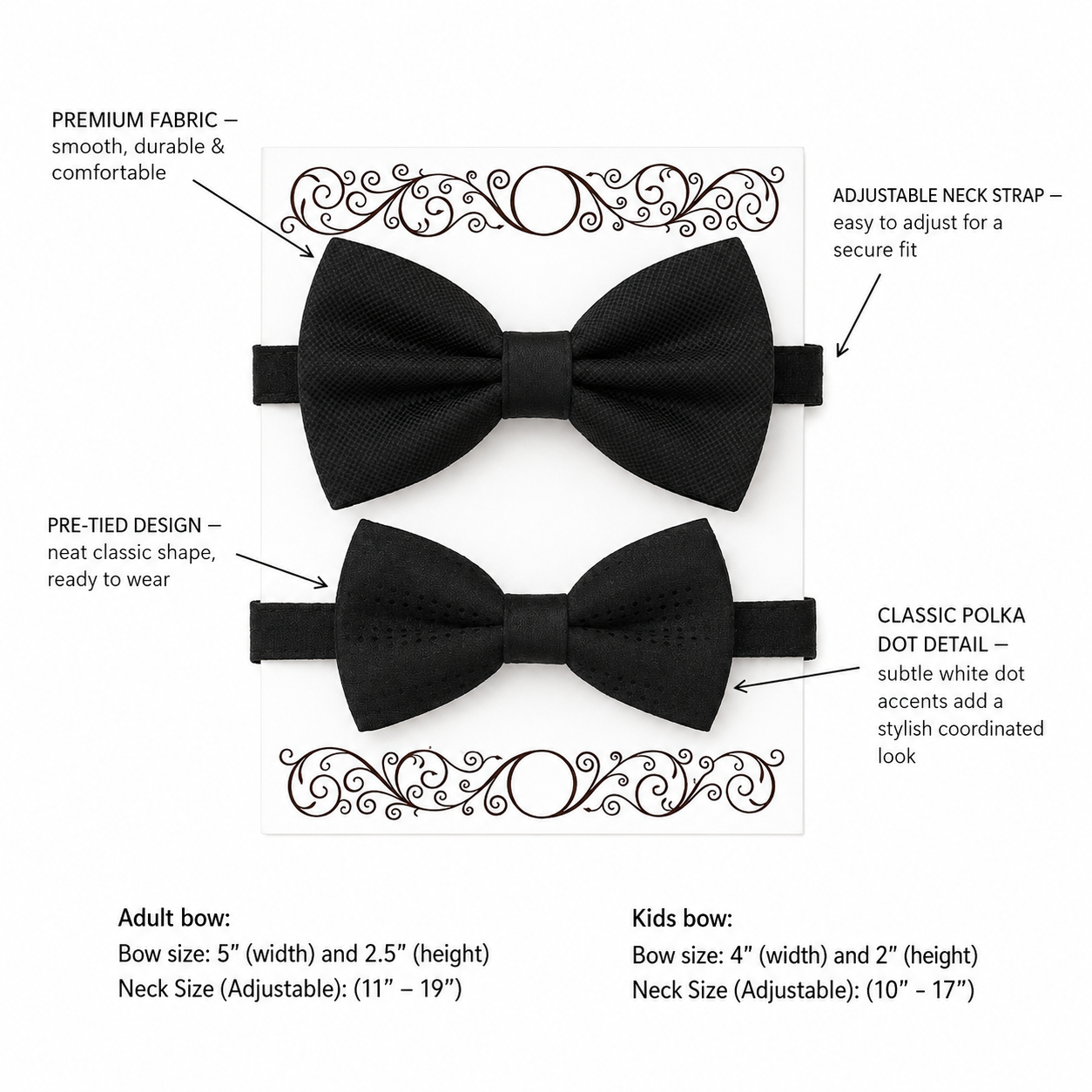 Black Bow tie set for daddy and son, Daddy and me gift set, Grandpa and me, Father son matching, black Kids bow tie, daddy and me bow tie