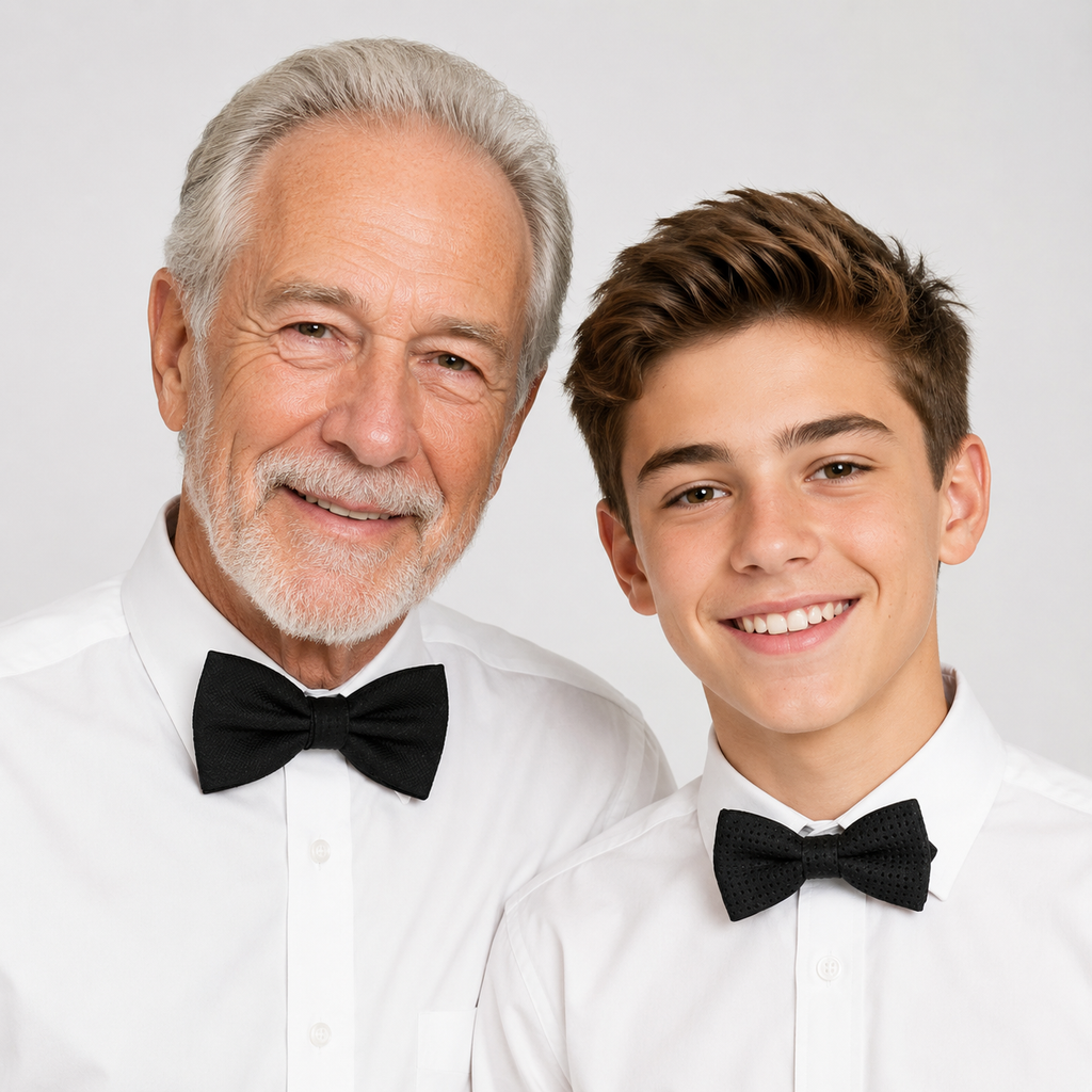 Black Bow tie set for daddy and son, Daddy and me gift set, Grandpa and me, Father son matching, Kids bow tie, daddy and me bow tie gift