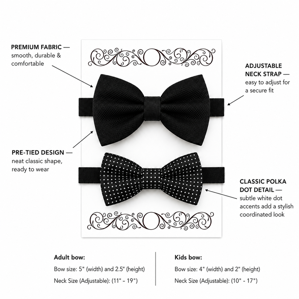 Black bow tie set for daddy and son, Daddy and me gift set, Grandpa and me, Father son matching, Toddler bow tie, daddy and me bow tie gift