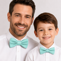 Aqua blue Bow tie set daddy son, Daddy and me gift, Grandpa and me, Kids adult bow tie, Handmade Adjustable pre tied bow