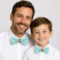 Aqua burlap Bow tie set for daddy and son, Daddy me gift set, Grandpa and me, Father son match, Aqua kids Toddler bow handmade