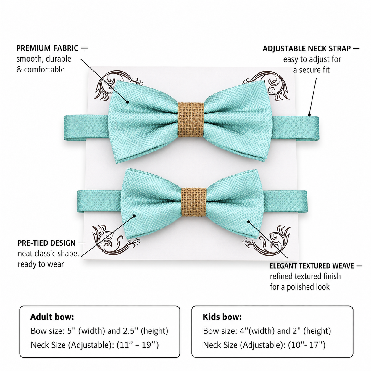 Aqua burlap Bow tie set for daddy and son, Daddy me gift set, Grandpa and me, Father son match, Aqua kids Toddler bow handmade