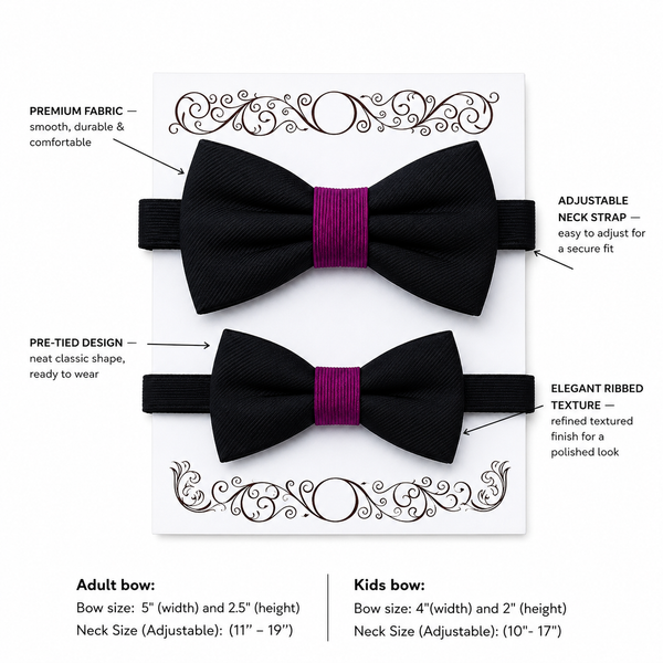 Black and berry Bow tie set daddy son, Daddy and me gift Grandpa and me, Father son matching, Kids bow tie, Kids adult bow tie, High quality