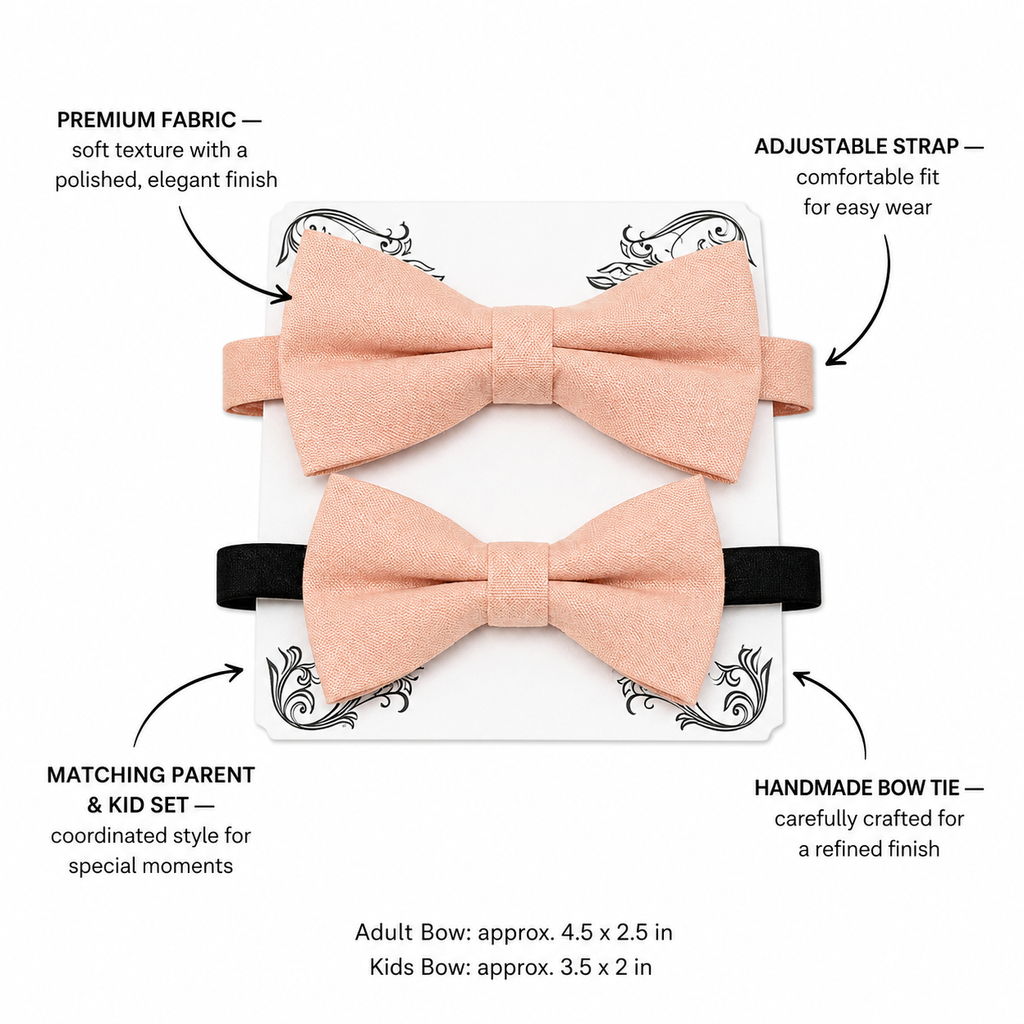 Blush Bow tie set for daddy and son, Daddy and me gift set, Grandpa and me, Father son matching, Toddler bow tie, daddy and me bow tie gift
