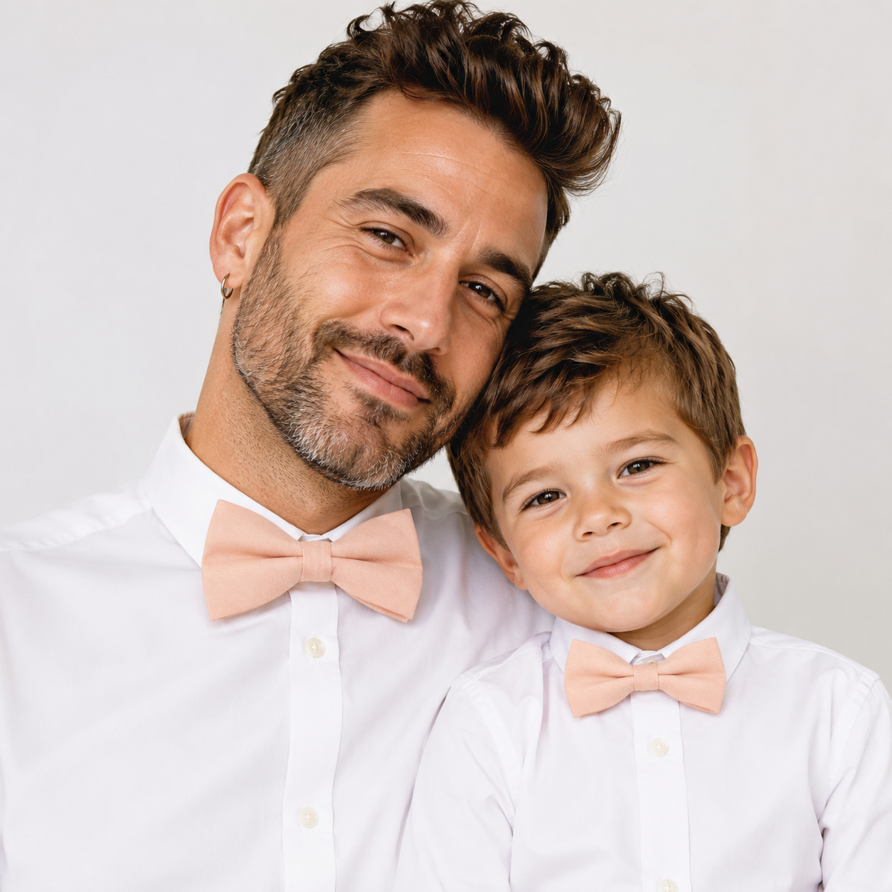 Blush Bow tie set for daddy and son, Daddy and me gift set, Grandpa and me, Father son matching, Toddler bow tie, daddy and me bow tie gift