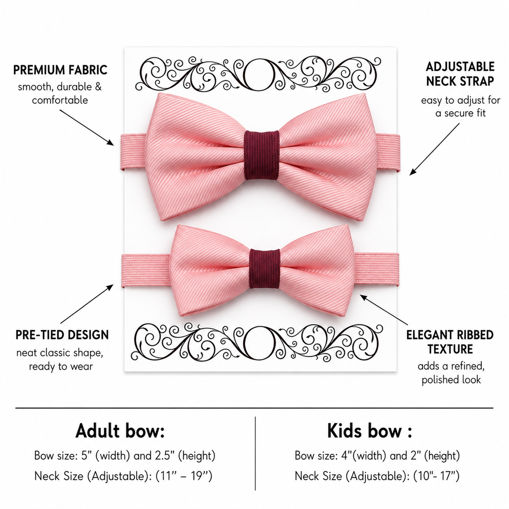 Blush Burgundy  Bow tie set daddy son, Daddy and me gift, Grandpa and me, Father son matching, Kids bow tie, Kids adult bow tie, high quality