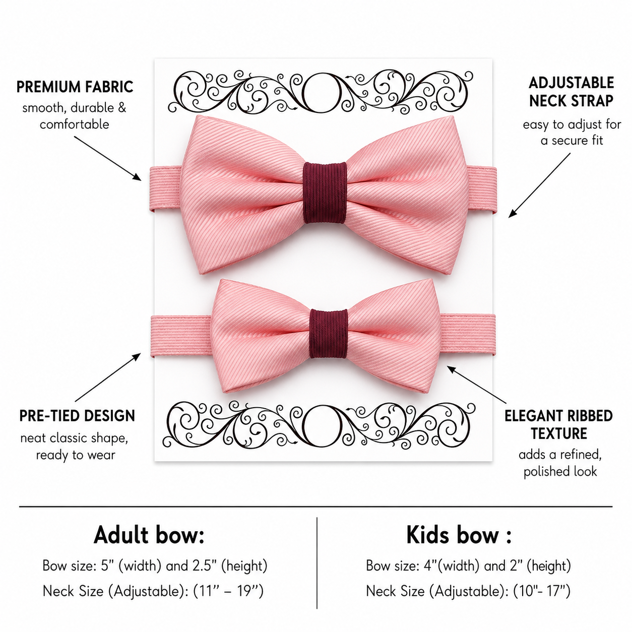 Blush Burgundy  Bow tie set daddy son, Daddy and me gift, Grandpa and me, Father son matching, Kids bow tie, Kids adult bow tie, high quality