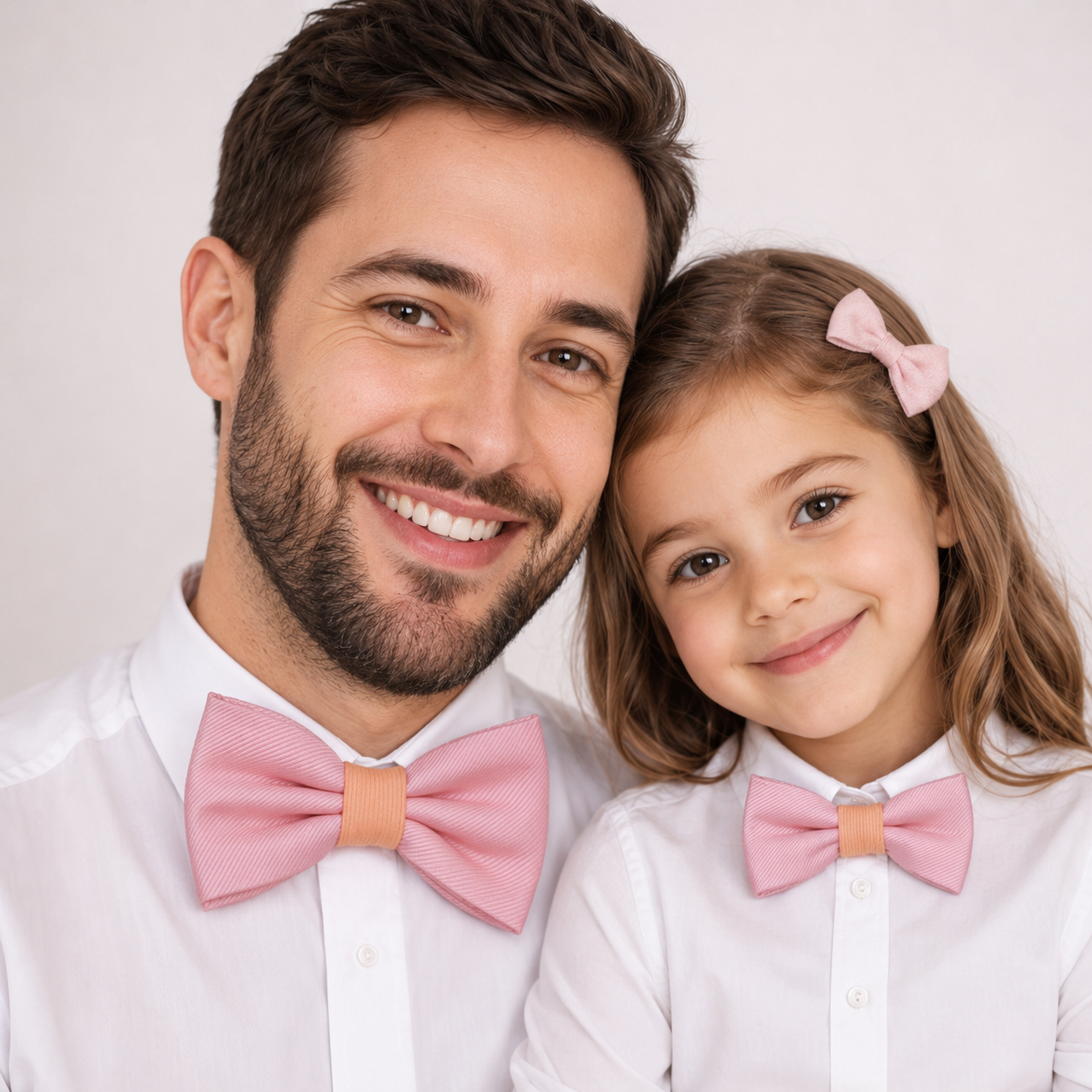 Blush peach Bow tie set daddy son, Daddy Grandpa and Me Father son matching, Kids adult bow tie, Adjustable pre tied bow High quality