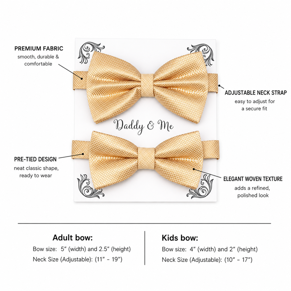 Champagne bow tie set for daddy and son, Daddy and me gift set, Grandpa and me, Father son matching, Toddler bow tie, daddy and me bow tie