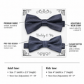 Charcoal boys bow tie for kids — handmade, pre-tied and adjustable