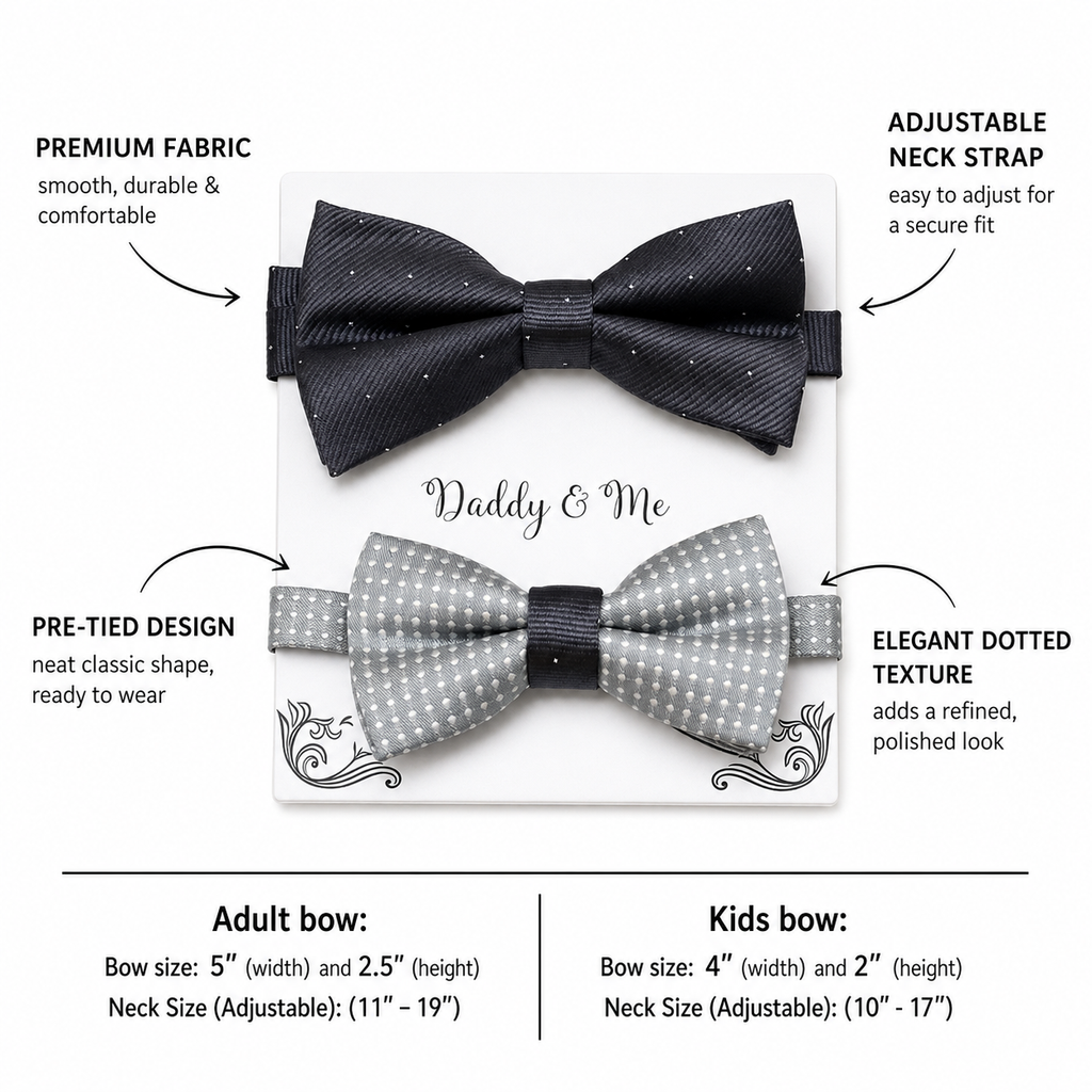 Charcoal Gray Bow tie set for daddy and son, Daddy and me gift set, Grandpa and me, Father son matching, Toddler bow tie, daddy me bow tie