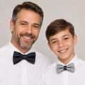 Charcoal Gray Bow tie set for daddy and son, Daddy and me gift set, Grandpa and me, Father son matching, Toddler bow tie, daddy me bow tie