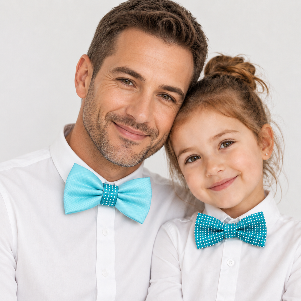 Blue Bow tie set for daddy and son, Daddy me gift set, Father son matching, Blue kids bow, daddy me bow tie, some thing blue, handmade gift