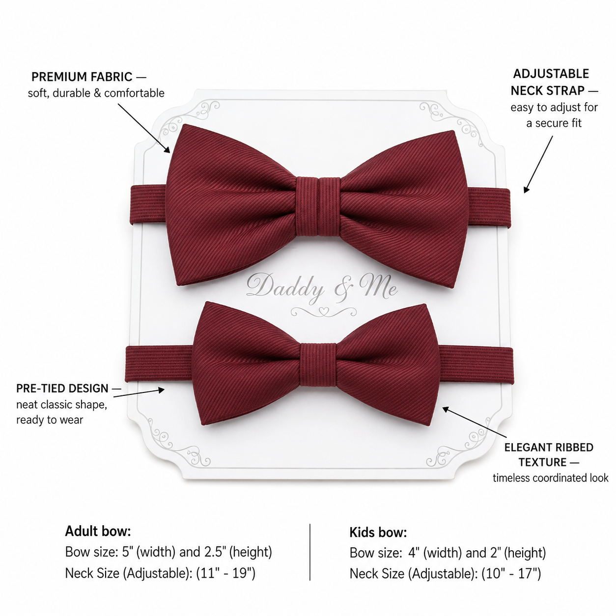 Burgundy blush Bow tie set daddy son, Daddy and me gift, Grandpa and me, Father son matching, Kids bow tie, Kids adult bow tie, high quality