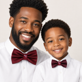 Burgundy Bow tie set for daddy and son, Daddy and me gift set, Grandpa me, Father son match, Burgundy kids bow tie, handmade bow tie