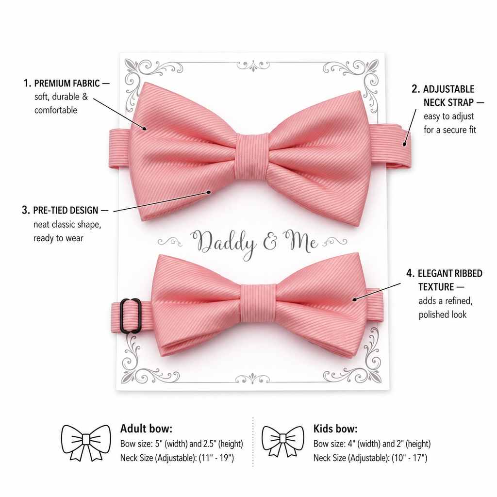 Blush Bow tie set daddy son, Daddy and me gift Grandpa and me, Father son matching, Kids bow tie, Kids adult bow tie, High quality