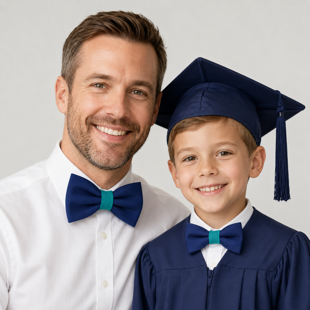 Classic blue Turquoise Bow tie set daddy son, Daddy Grandpa and Me Father son matching, Kids adult bow tie, Adjustable pre tied bow High quality