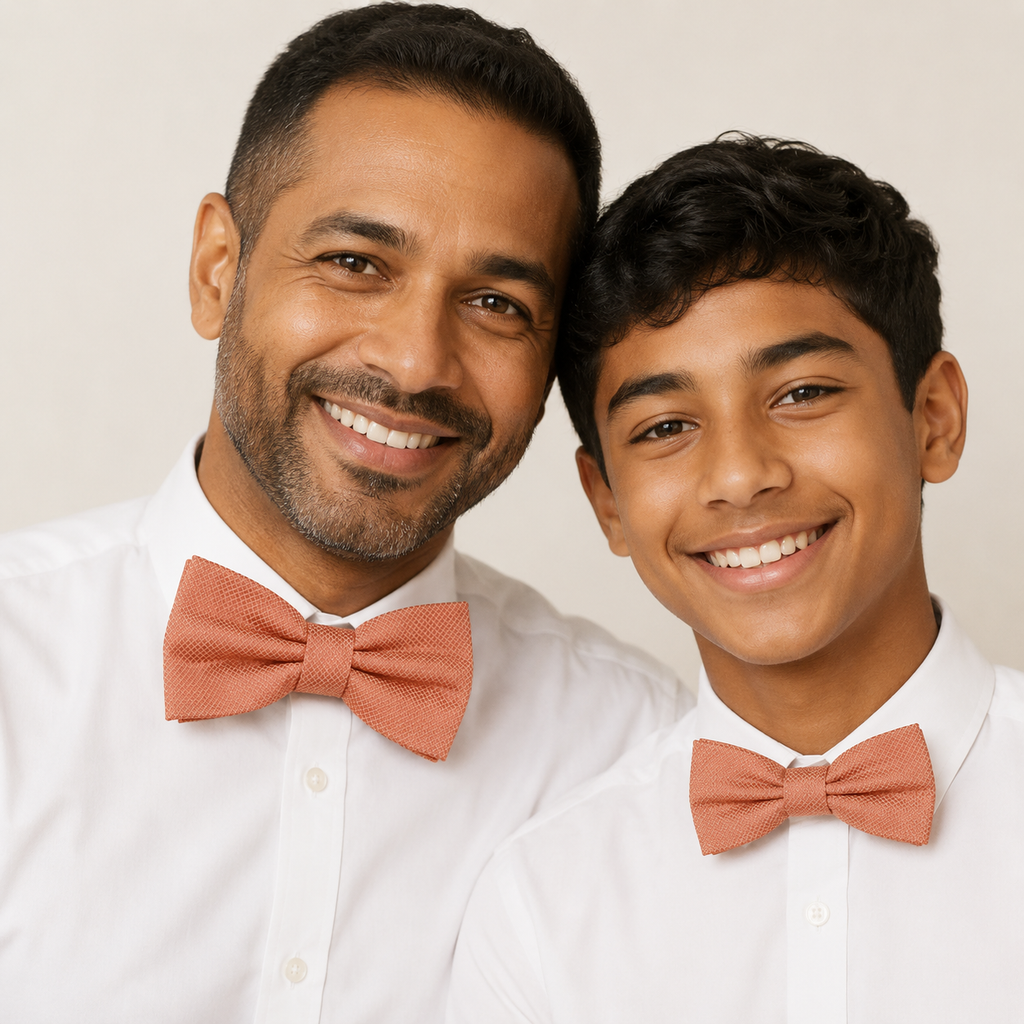 Copper Bow tie set for daddy and son, Daddy me gift set, Grandpa and me, Father son matching bow, Copper kids bow tie, copper wedding bow