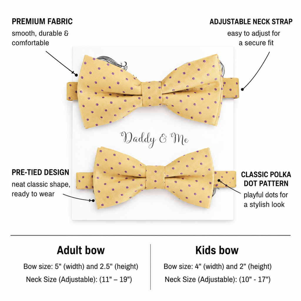 Cream Lavender Bow tie set Kids Adult bow tie set Daddy me Father son match, Handmade kids bow Adjustable pre tied, High quality